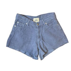 Urban Outfitters BDG Blue Corduroy High Waisted Raw Hem Shorts Size 26 EUC